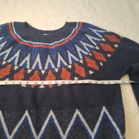 Anthropologie Sundry Fair Isle Sweater Sz XL 70s Retro Holiday Cabincore - Picture 10 of 12